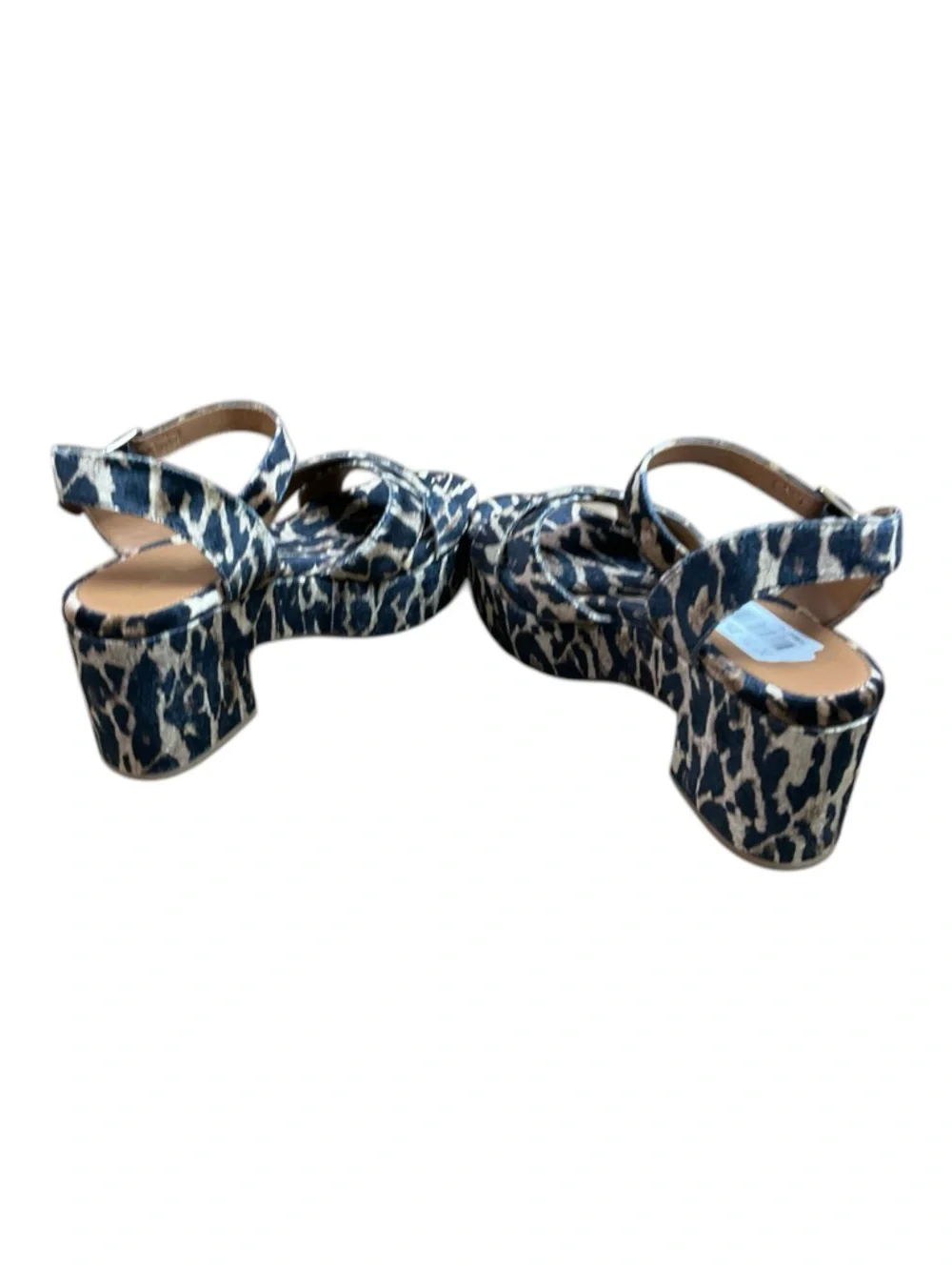 Gianni Bini Leopard-Print Platform Slingback Sandals - Brown/Black